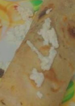 A picture of Aloo paneer cheese frankie.