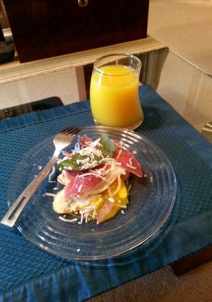 A picture of Eggs Caprese.