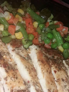 Foto resep Grilled chicken and mixed vegetables