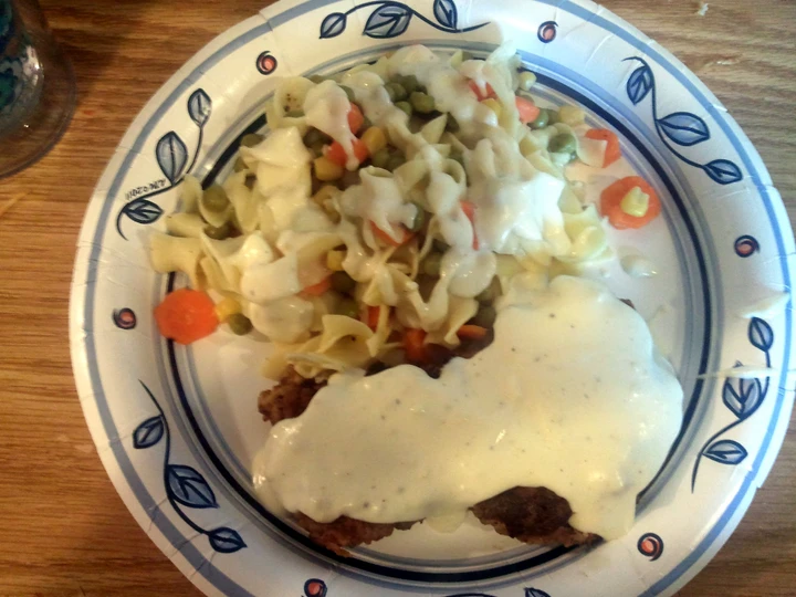 Recipe chicken fried steak with gravy and egg noodles the Awesome  Appealing