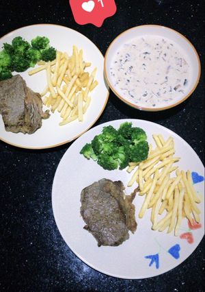 Foto resep Beef Steak with Creamy Mushroom