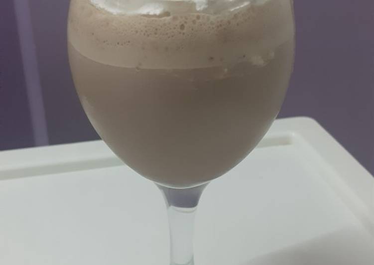 Recipe of Perfect Chocolate milk shake with whipped cream