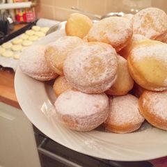 Romanian donuts (Gogoși) A picture of Romanian donuts (Gogoși).