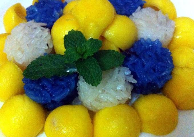 Mango or Durian with Sticky Rice recipe main photo