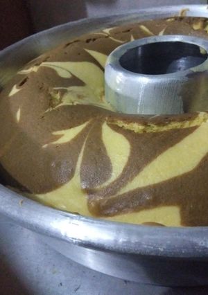 Foto resep Resep Bolu Jadul/ Marmer Cake Loyang 24 cm Takaran Sendok dengan Oven Tangkring