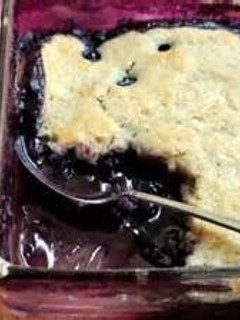 A picture of Blueberry Pudding Cake.