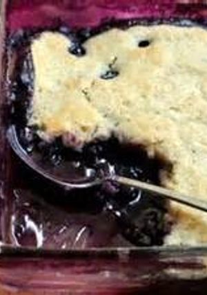 A picture of Blueberry Pudding Cake.