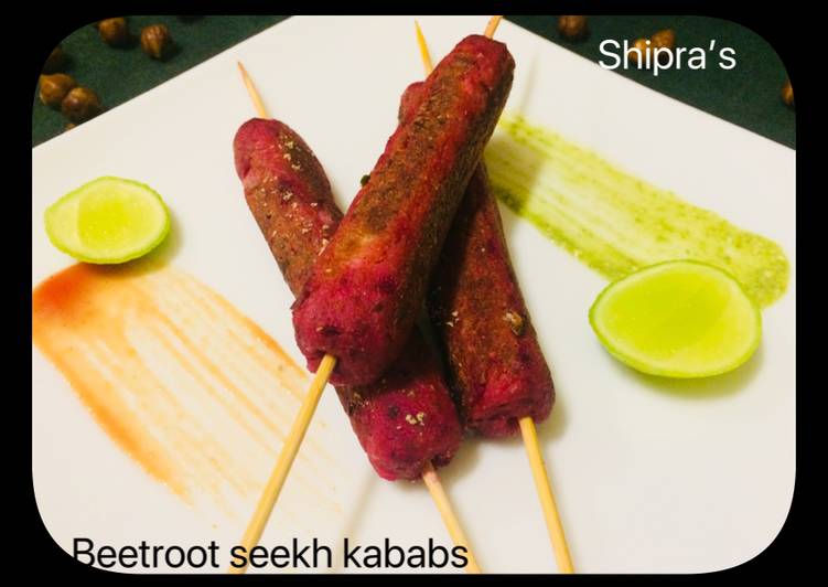 Beetroot seekh kabab