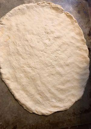 A picture of 2 ingredient pizza dough 🍕.