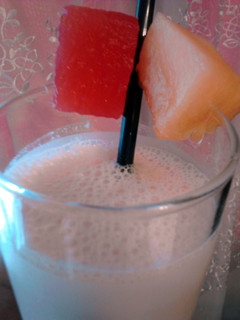 A picture of 3 Melon Smoothies.