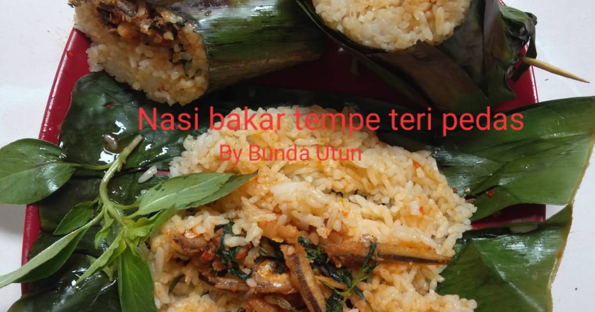 Resep Nasi bakar tempe teri pedas oleh Yati Yulyati - Cookpad