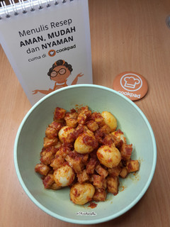 Foto resep ✔️36. Sambal Balado telur puyuh campur tempe