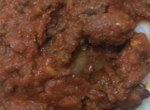 Una foto de Gnocchi con carne molida