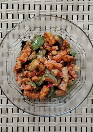 Foto resep Tempe Terong Hijau Balado