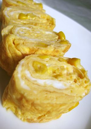 A picture of Corn and Egg Omelette.