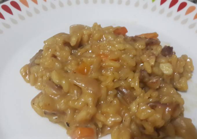 Namala's Creamy Cheesy Bacon Risotto