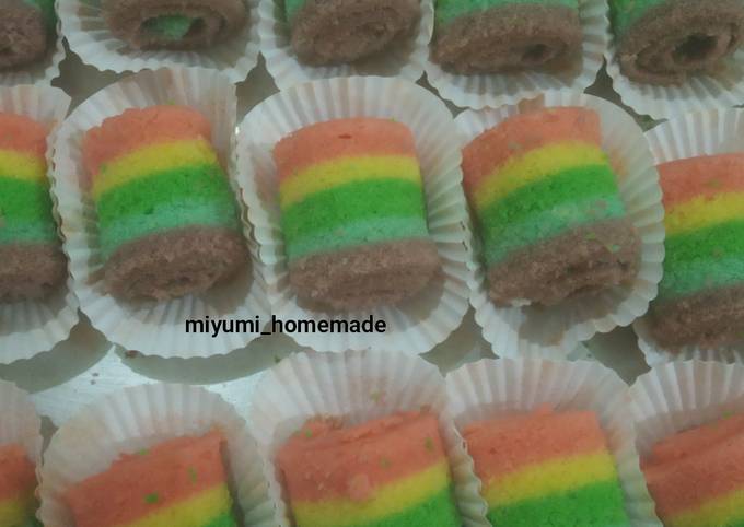 How to Make Tasty Bolu gulung mini rainbow