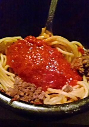A picture of Hubby's Favorite Pasta Sauce.