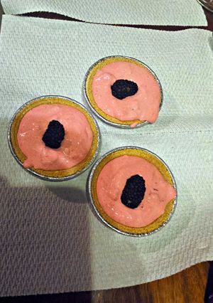 A picture of Cranraspberry Yogurt Pie.