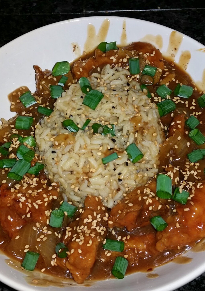A picture of Fried Chicken Asian Rice Bowl.