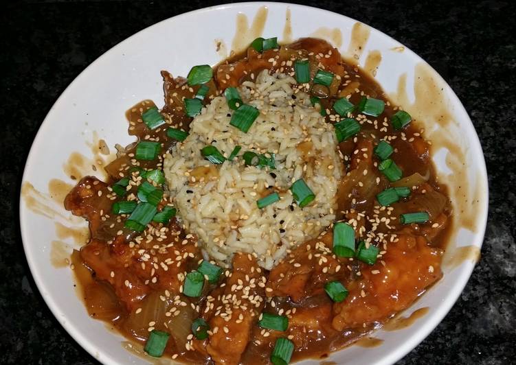 Recipe of Appetizing Fried Chicken Asian Rice Bowl