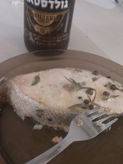 A picture of Butter and garlic salmon.
