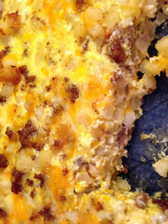 A picture of Sausage Hash Brown Breakfast Casserole.