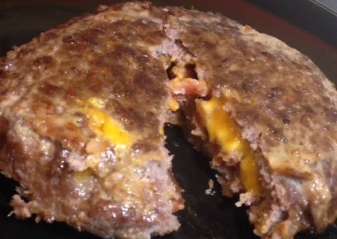 Bacon Cheese Stuffed Burger