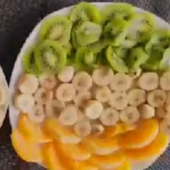 Tri color fruits dish A picture of Tri color fruits dish.