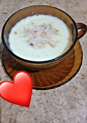 صورة لوصفة مشروب الكاسترد الساخن 💛🦋