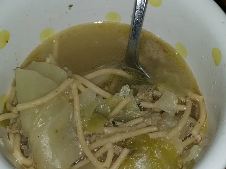 Easy Way Make Sausage and cabbage noodle soup the Can Spoil the Tongue Appealing