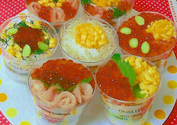 Steps to Prepare Favorite Sushi Cups Great for Doll Festival