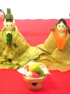 A picture of Hina Doll Sushi for Hinamatsuri Girls' Day.