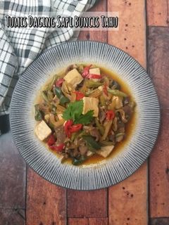 Foto resep Tumis Daging Sapi Buncis Tahu
