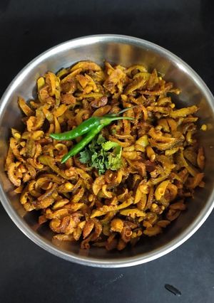 A picture of Kantola Subji (Gujarati style).