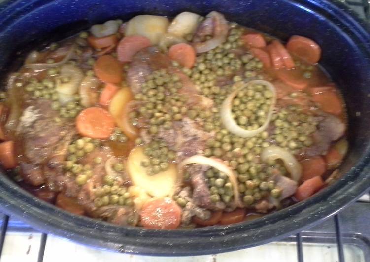 Pork chop dinner in dutch oven