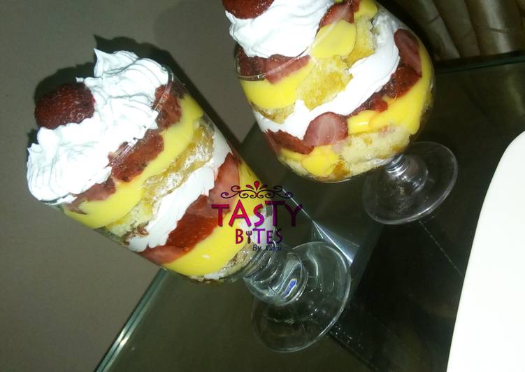 Steps to Prepare Ultimate Strawberry short cake parfait