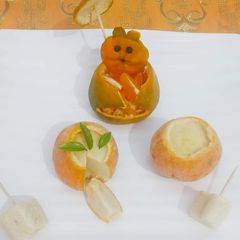 A picture of Orange kulfi.