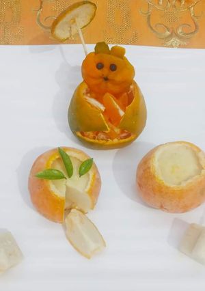 A picture of Orange kulfi.