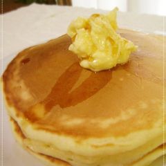 A picture of My Simple Pancakes with Soft, Fluffy Centres.