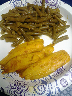 A picture of Turmeric tilapia AKA golden tilapia.