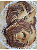Rosca Trenzada con Nutella y Chocolate Blanco