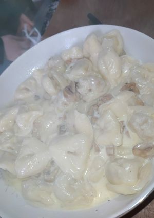 Una foto de Salsa blanca con champiñones