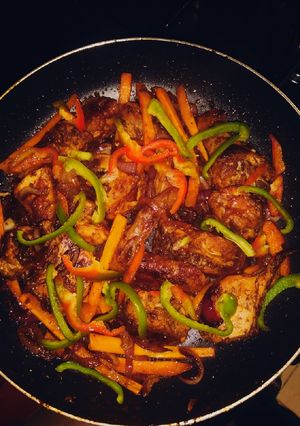 A picture of Braised Vegetables chicken.