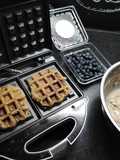 Waffles de banana y arándanos sin azúcar