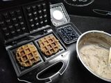 Waffles de banana y arándanos sin azúcar