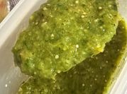 A picture of roasted tomatillos salsa