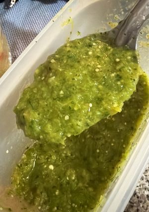 Una foto de Salsa de chile verde
