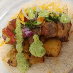 A picture of Potato soft Tacos 🌮.