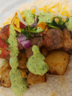 A picture of Potato soft Tacos 🌮.